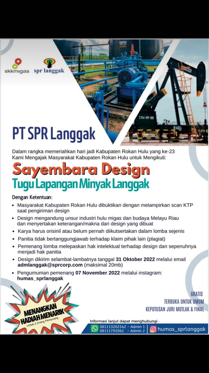 Ayo Daftar ! PT. SPR Langgak Gelar Sayembara Design Tugu 