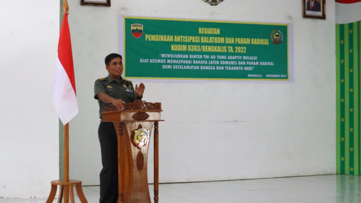 Kasdim Bengkalis Sampaikan Antisipasi Konflik Balatkom dan Faham Radikal