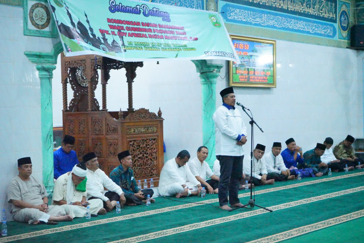 Bupati Alfedri Sambut Tim  Safari Ramadan Pemprov Riau di Kecamatan Tualang