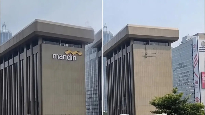 Bikin Heboh! Logo Bank Mandiri Dicopot dari Gedung Gatot Subroto