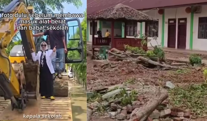 Tak Terima Pohon Sekolah Ditebang Kepsek, Siswa Kompak Mogok Belajar